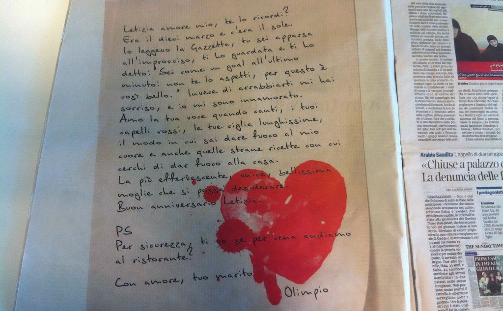 Marito romantico compra una pagina sul Corriere della Sera per la sua donna Marito romantico compra una pagina sul Corriere della Sera per la sua donna