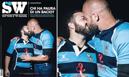 Chi ha Paura di un Bacio? Copertina con Bacio Gay per SportWeek Chi ha Paura di un Bacio? Copertina con Bacio Gay per SportWeek