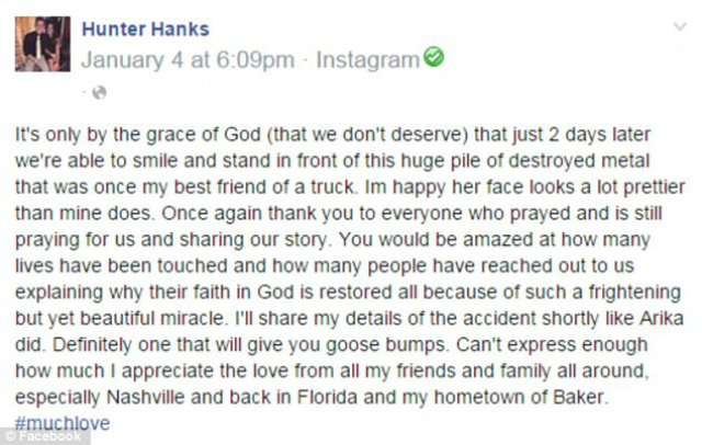 Fonte: Facebook @Hunter Hanks
