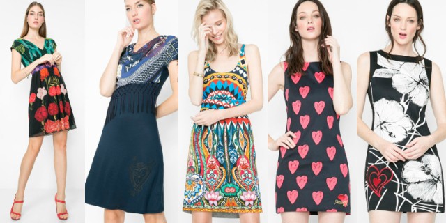 Desigual – Vestito Casual Donna Mini, Dritto, Scollo A V Con Spalline Regolabili (Multicolore)