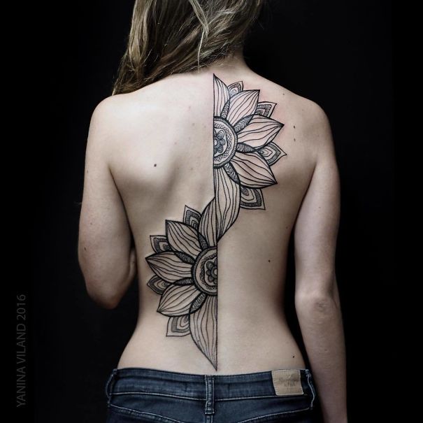 20 tatuaggi sulla spina dorsale per persone audaci