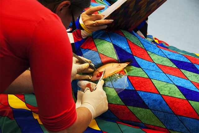 23 immagini estreme di ORLAN, l'artista che ha fatto della chirurgia arte