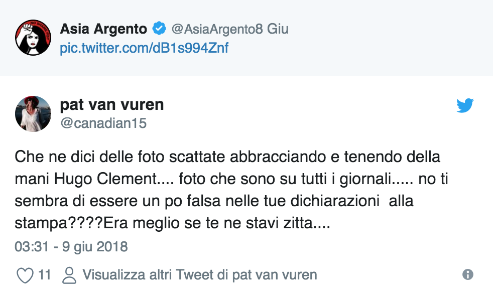 Dalla parte di Asia Argento: l'ignoranza non è un'opinione