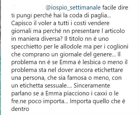 “Emma lesbica?“, la cantante risponde: “Ve la dico io la verità”