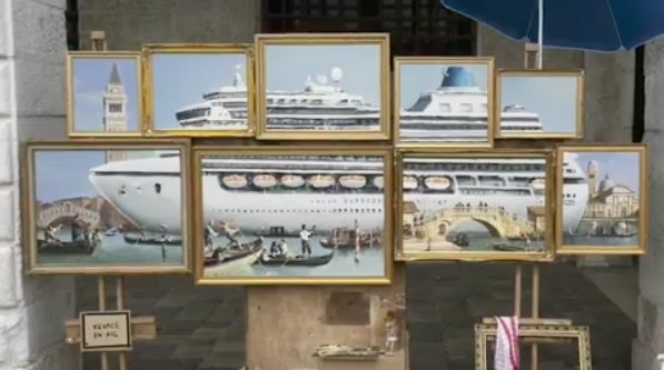 "Venice in oil", l'ultima opera di Bansky esposta (e fatta rimuovere) a Venezia