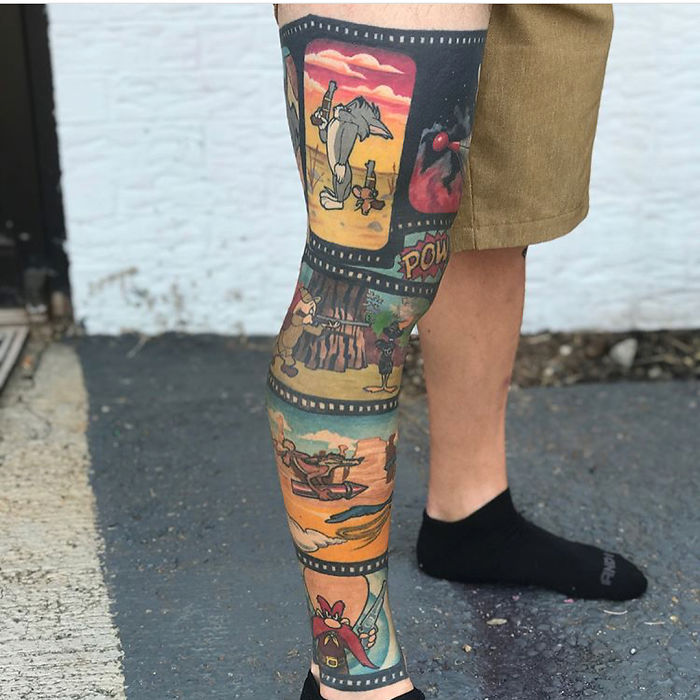 Tattoo Legs: 30 ipnotici tatuaggi per gambe colorate (o in bianco e nero)