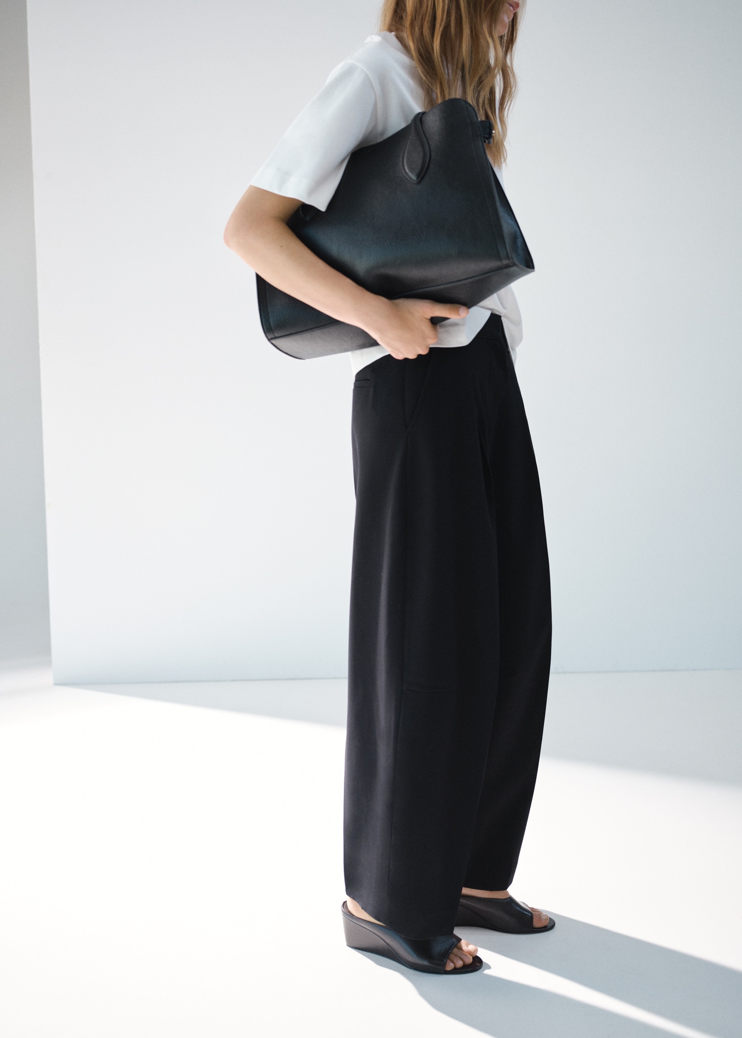 Pantaloni Wide Leg Pinces