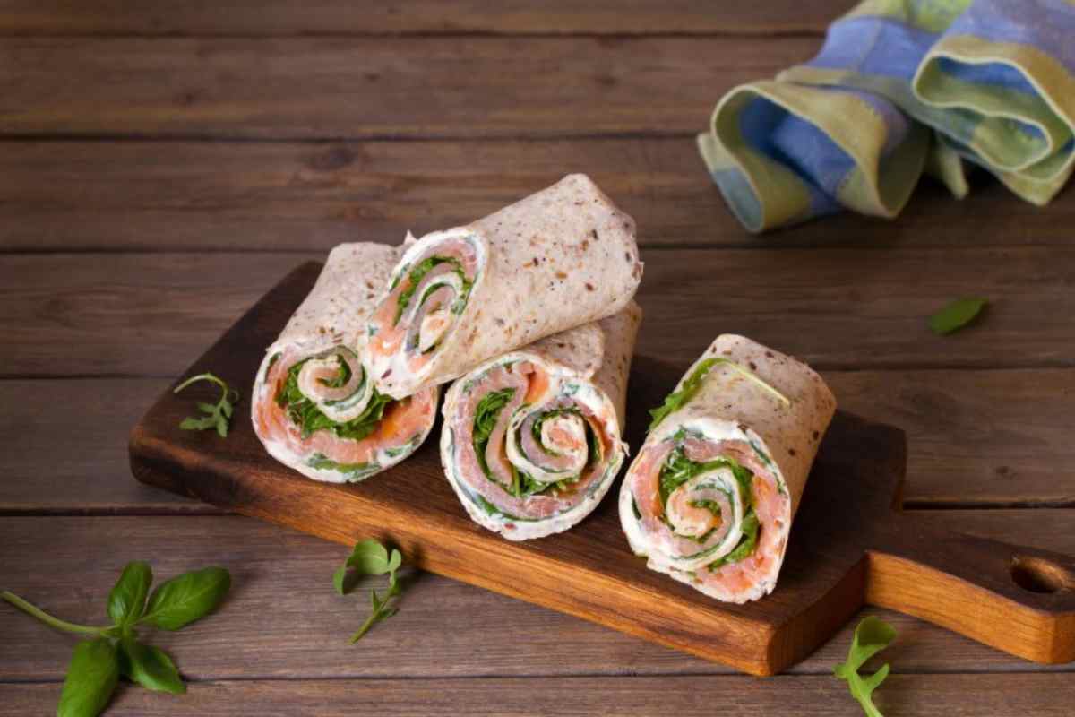 Involtini di salmone e formaggio, preparazione