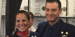 sposi in aereo