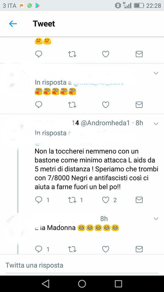 "Tossica: speriamo attacchi l'Aids a negri e antifascisi": gli insulti a Giada