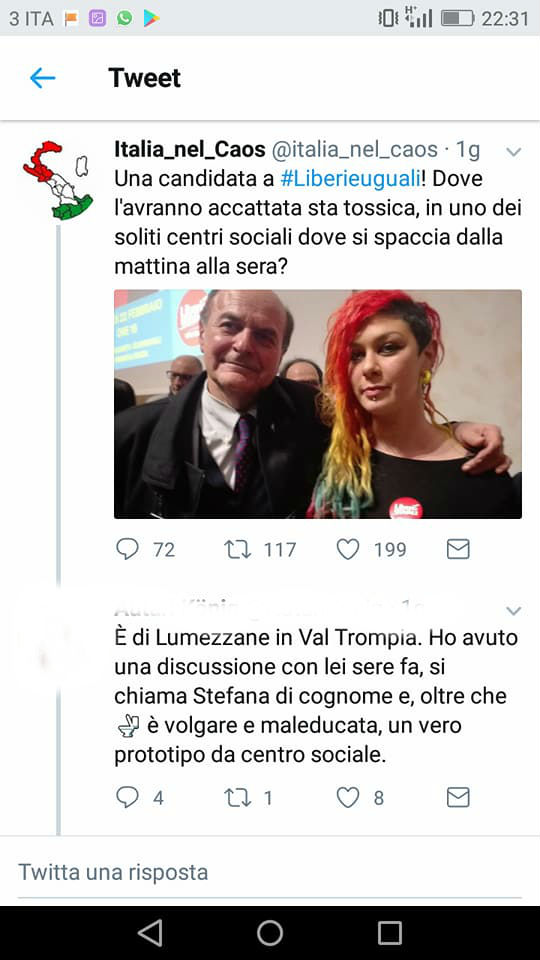 "Tossica: speriamo attacchi l'Aids a negri e antifascisi": gli insulti a Giada