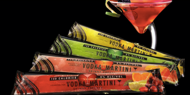 Ghiaccioli alla vodka Martini