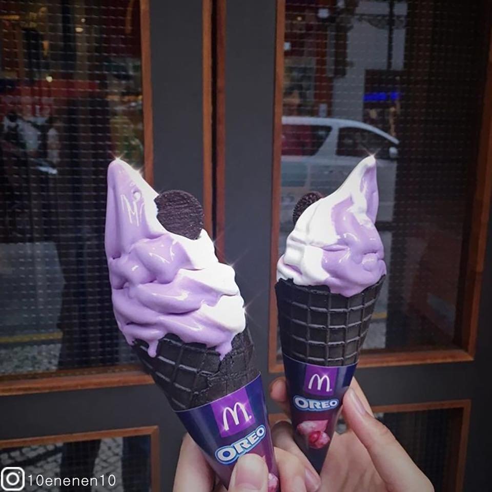 Mc Donald's lancia il gelato alla patata viola con base Oreo