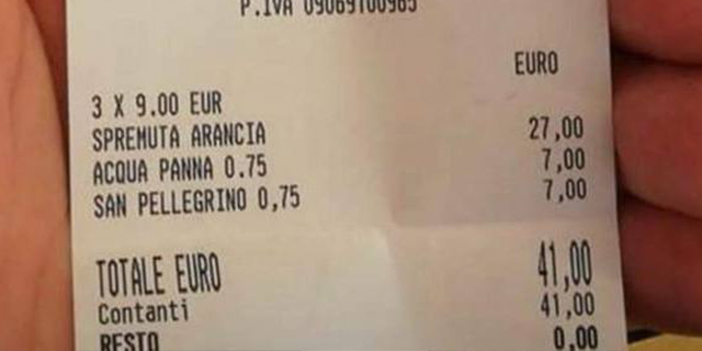 Cracco e lo scontrino