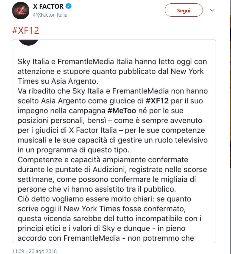 Asia Argento e le molestie al 17enne: cosa resta del MeToo?
