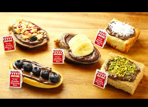 Tutti pronti per la slot machine di Nutella che genera 20 combinazioni di panini