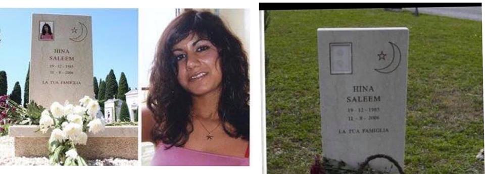 Non c’è pace per Hina: se la sua foto sulla lapide è troppo “scoperta”