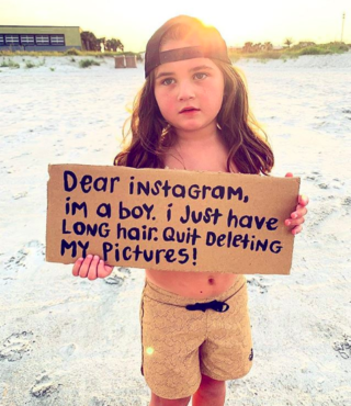 I bambini scambiati per femmine in topless: la doppia censura di Instagram I bambini scambiati per femmine in topless: la doppia censura di Instagram