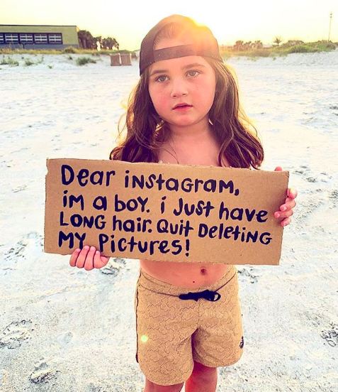 I bambini scambiati per femmine in topless: la doppia censura di Instagram