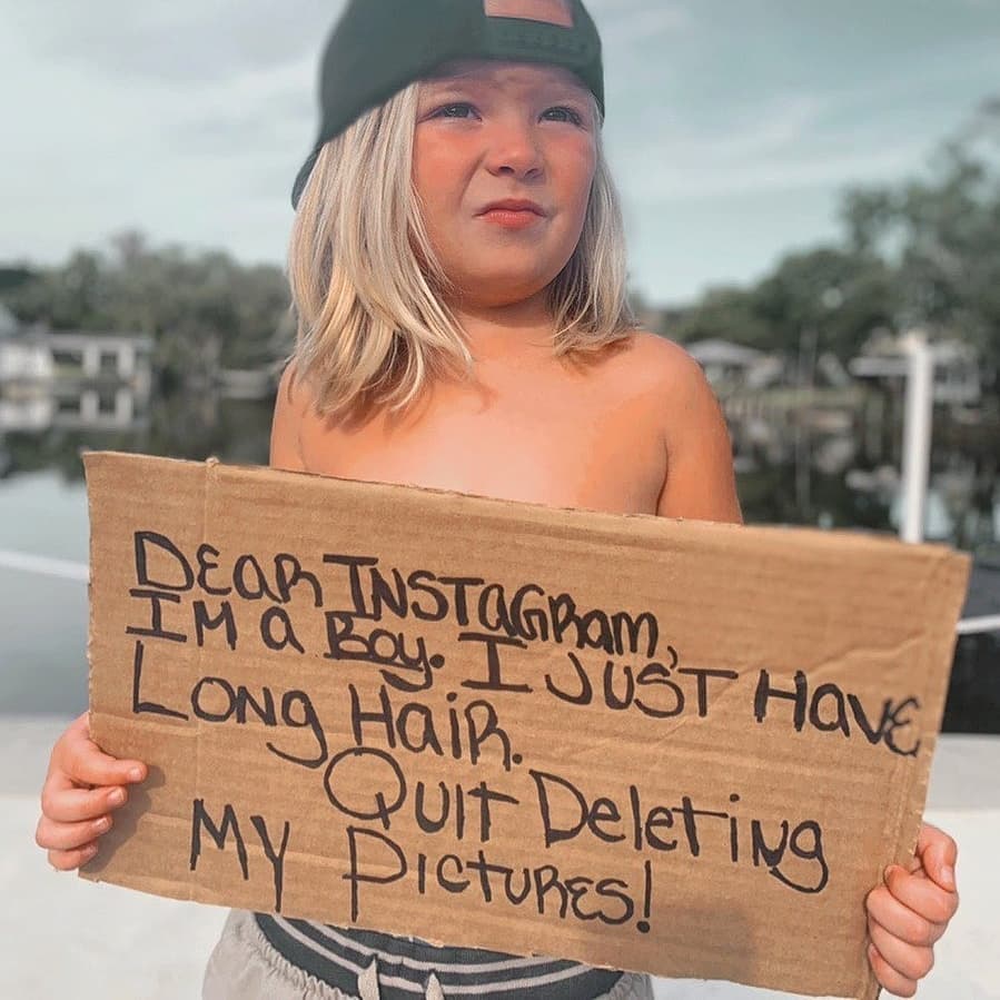 I bambini scambiati per femmine in topless: la doppia censura di Instagram