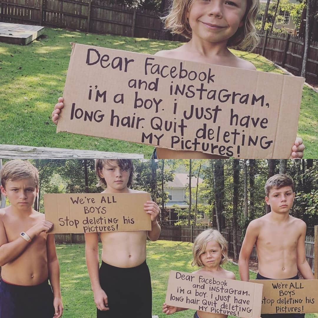 I bambini scambiati per femmine in topless: la doppia censura di Instagram