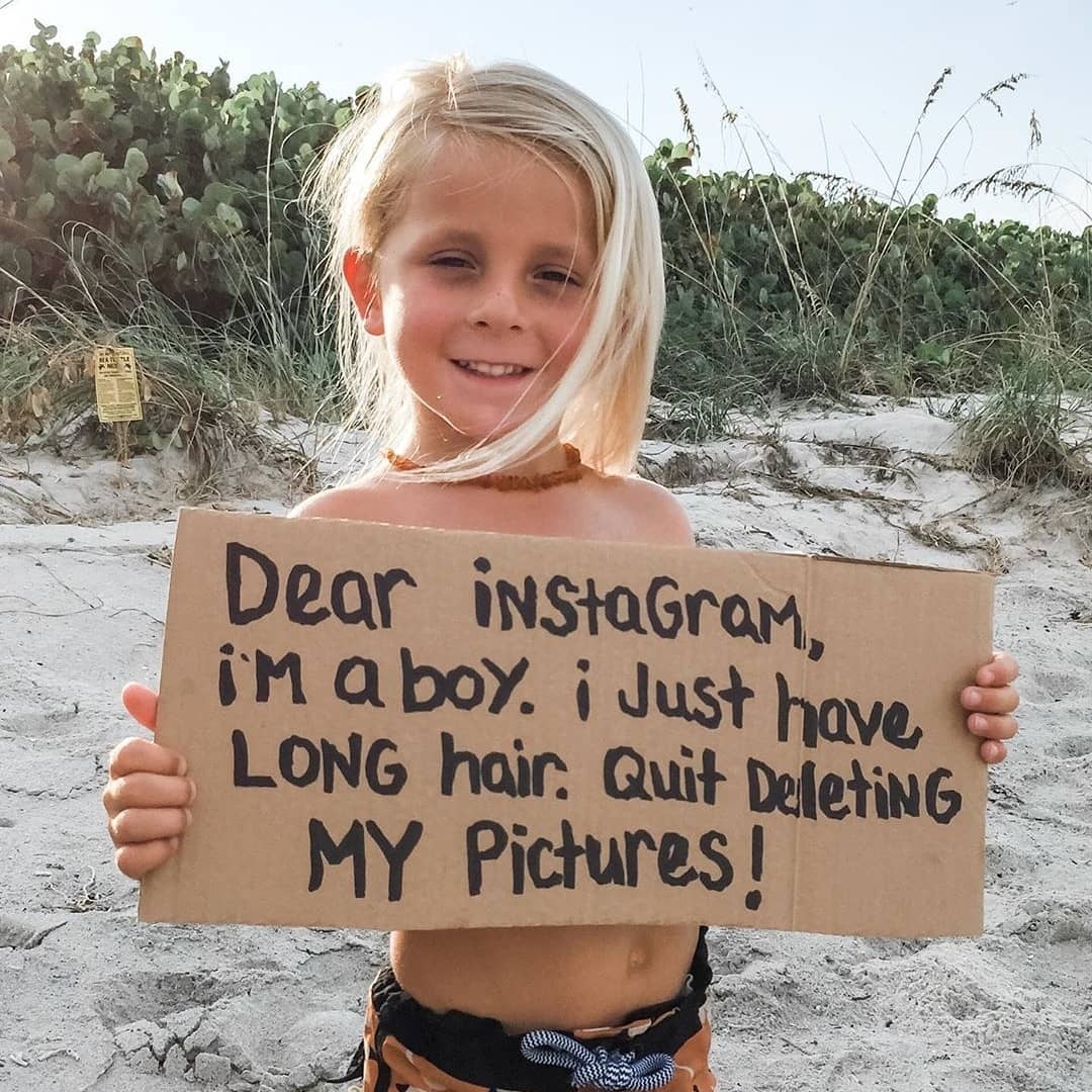I bambini scambiati per femmine in topless: la doppia censura di Instagram