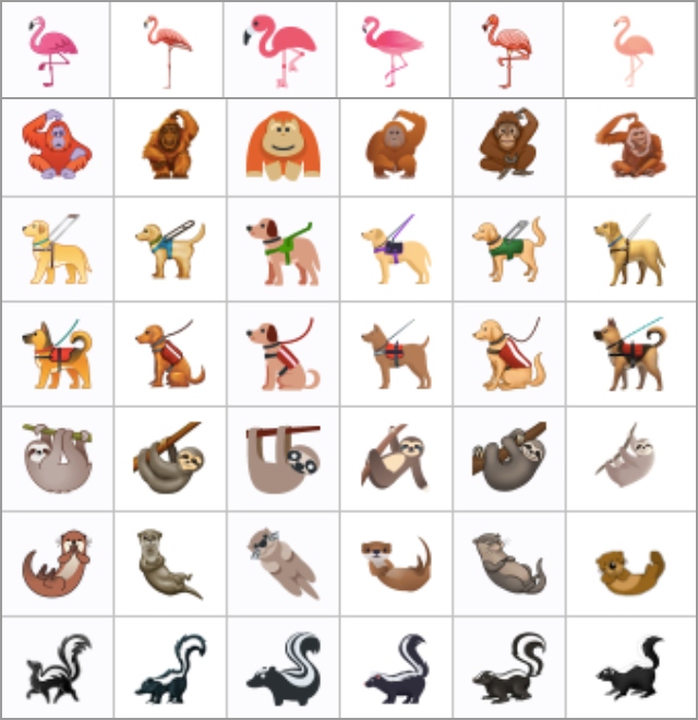 Dal cane guida al fenicottero: ecco le 74 nuove emoji di WhatsApp