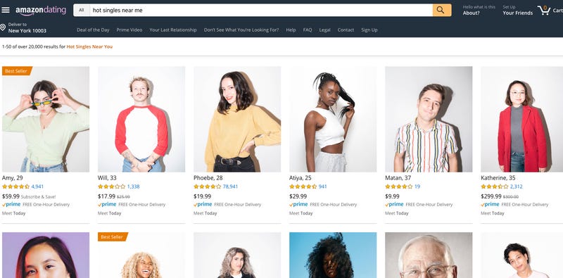 Amazon Dating: il portale dove "acquistare" il tuo fidanzato per San Valentino