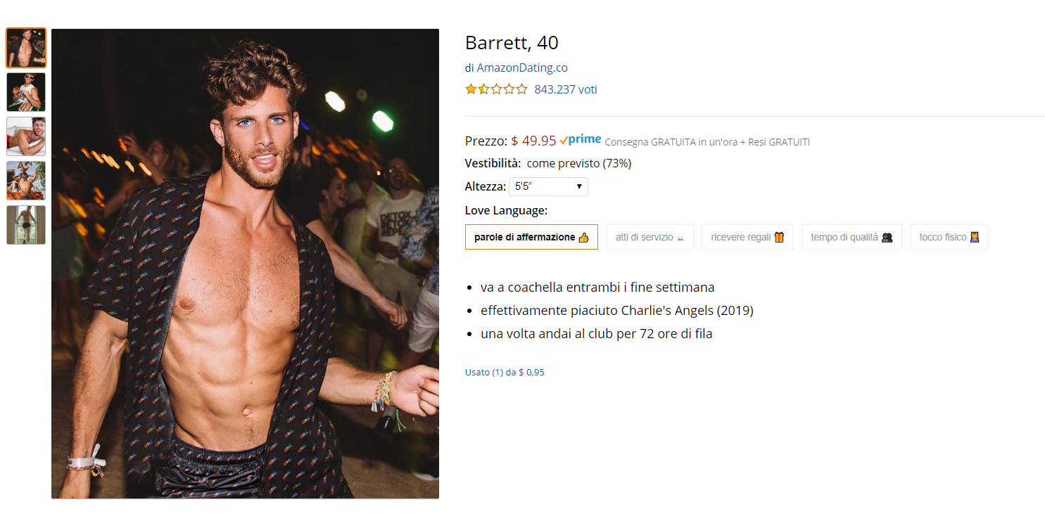 Amazon Dating: il portale dove "acquistare" il tuo fidanzato per San Valentino
