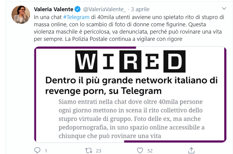 "Stupro tua sorella" e i canali Telegram che incitano al femminicidio e alla pedofilia