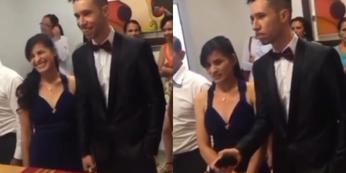 Topper Per Torta Matrimonio – Coppia Sposi Che Fanno L’Occhiolino, Idea Regalo Scherzosa Per Sposi, Alzatina Decorativa - 5