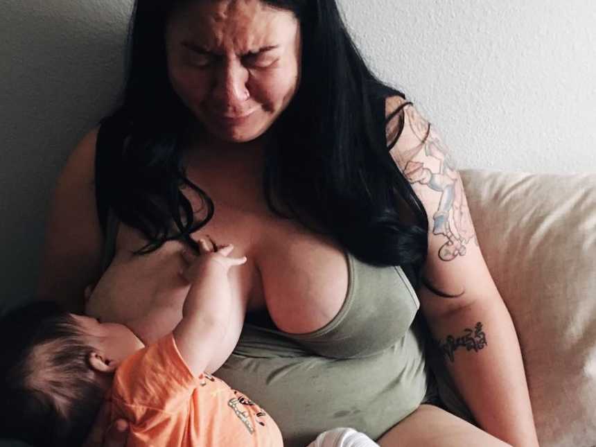 "Questa sono io al culmine della mia depressione post-partum"