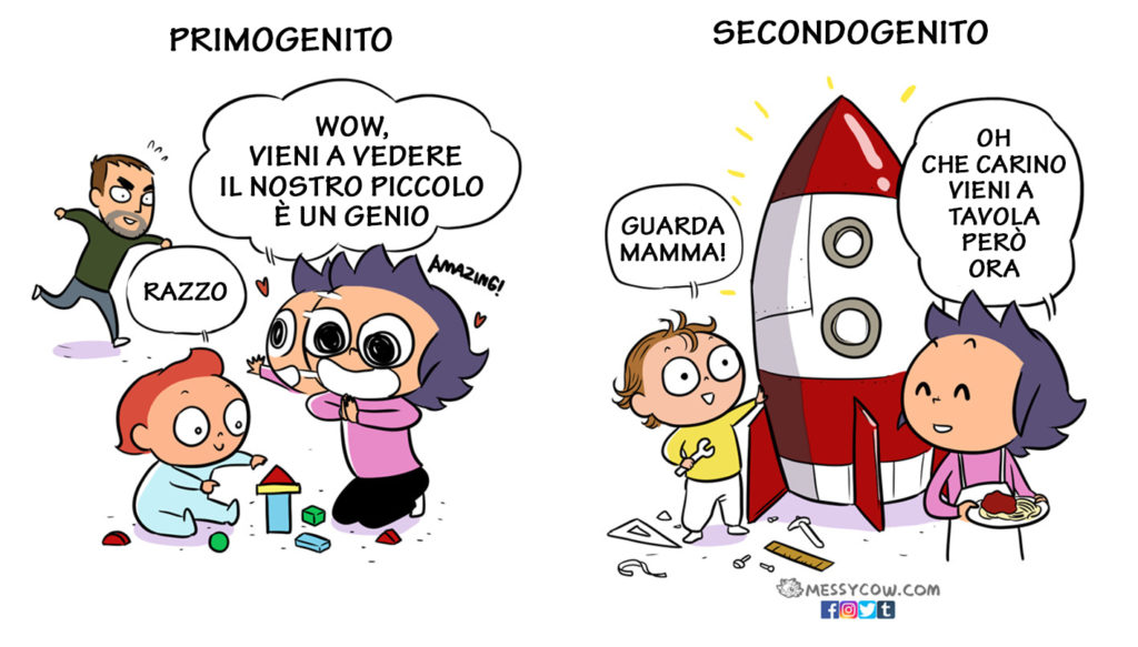 Le differenze tra il primo e il secondo figlio in 15 esilaranti illustrazioni
