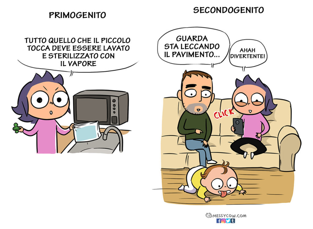 Le differenze tra il primo e il secondo figlio in 15 esilaranti illustrazioni