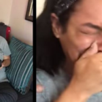 Il video della donna che scopre il sesso del suo bimbo dalla voce del padre morto