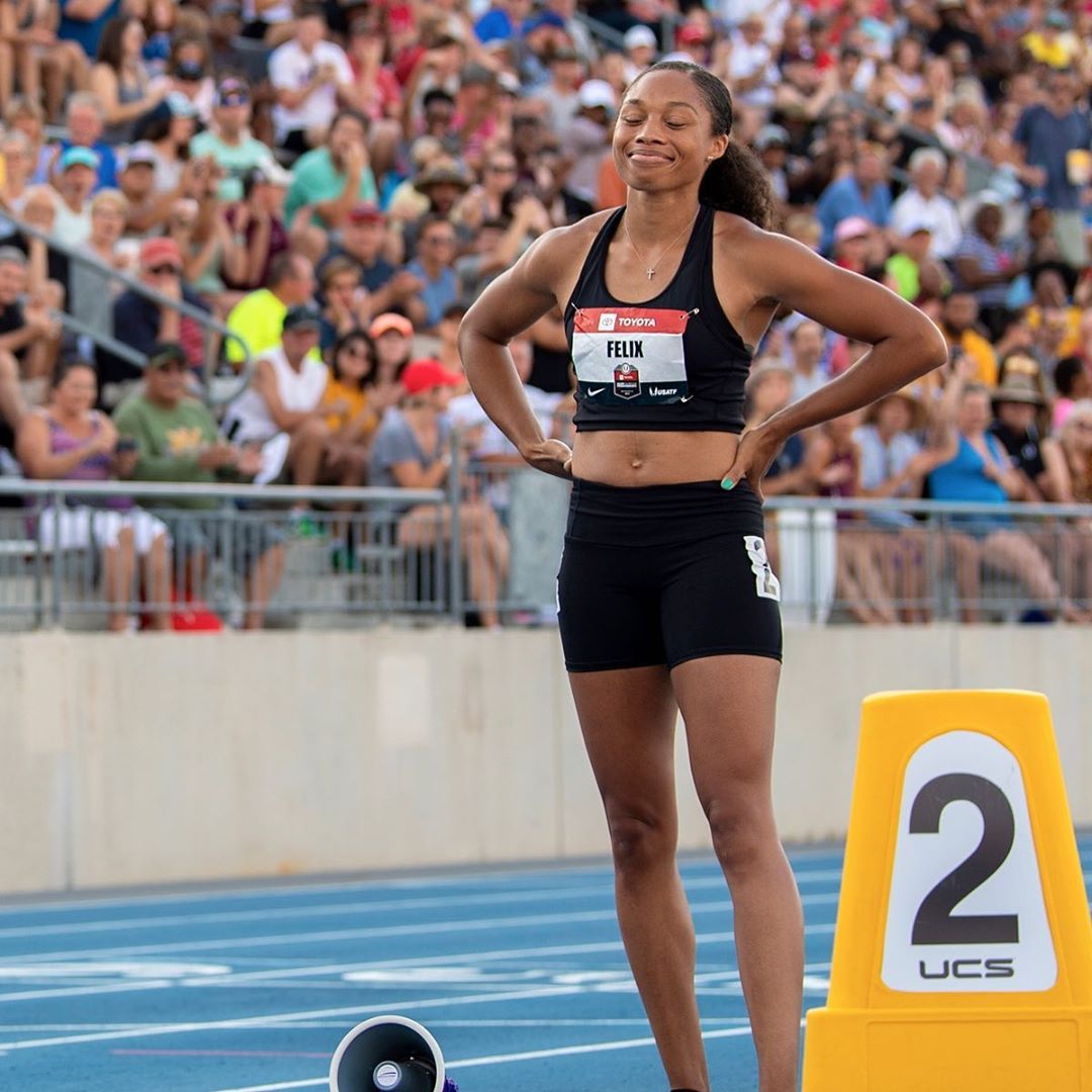 Allyson Felix, la donna che ha battuto il record di Bolt, a 10 mesi dal parto