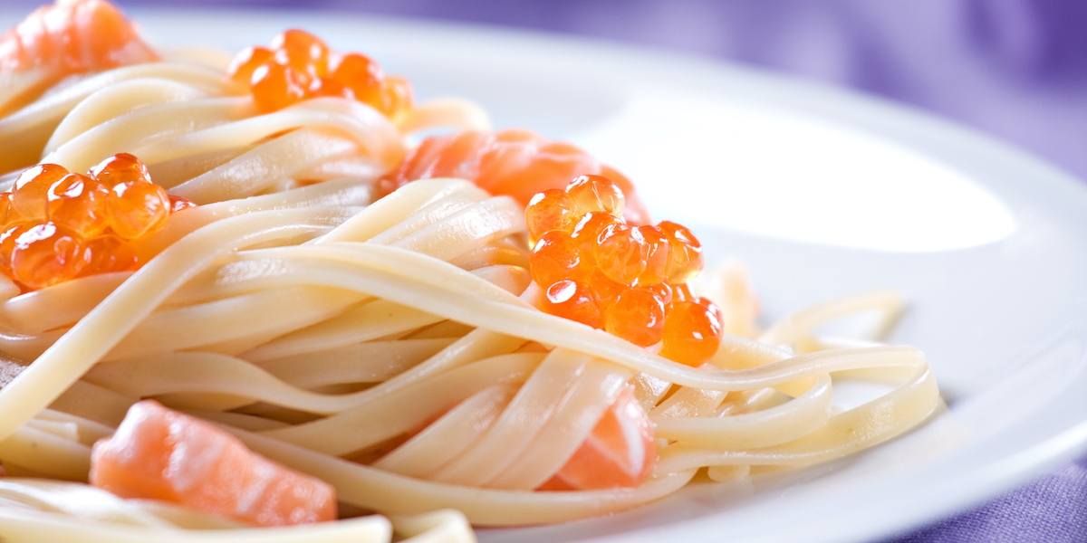 Tagliatelle caviale e panna