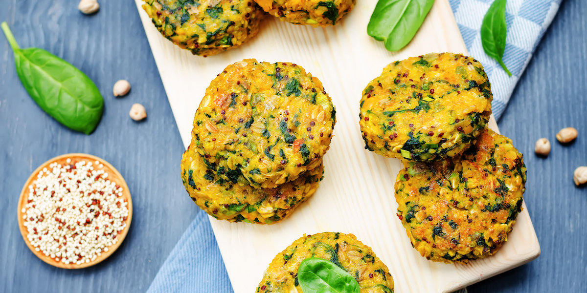 Hamburger di quinoa e verdure