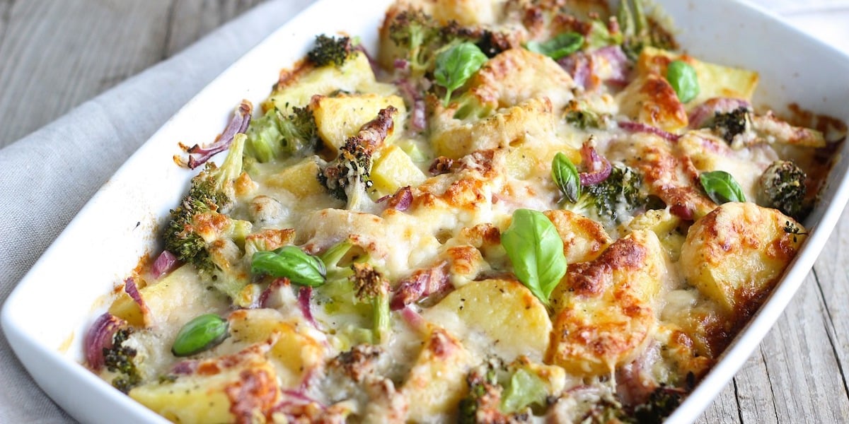 Broccoli e patate al forno