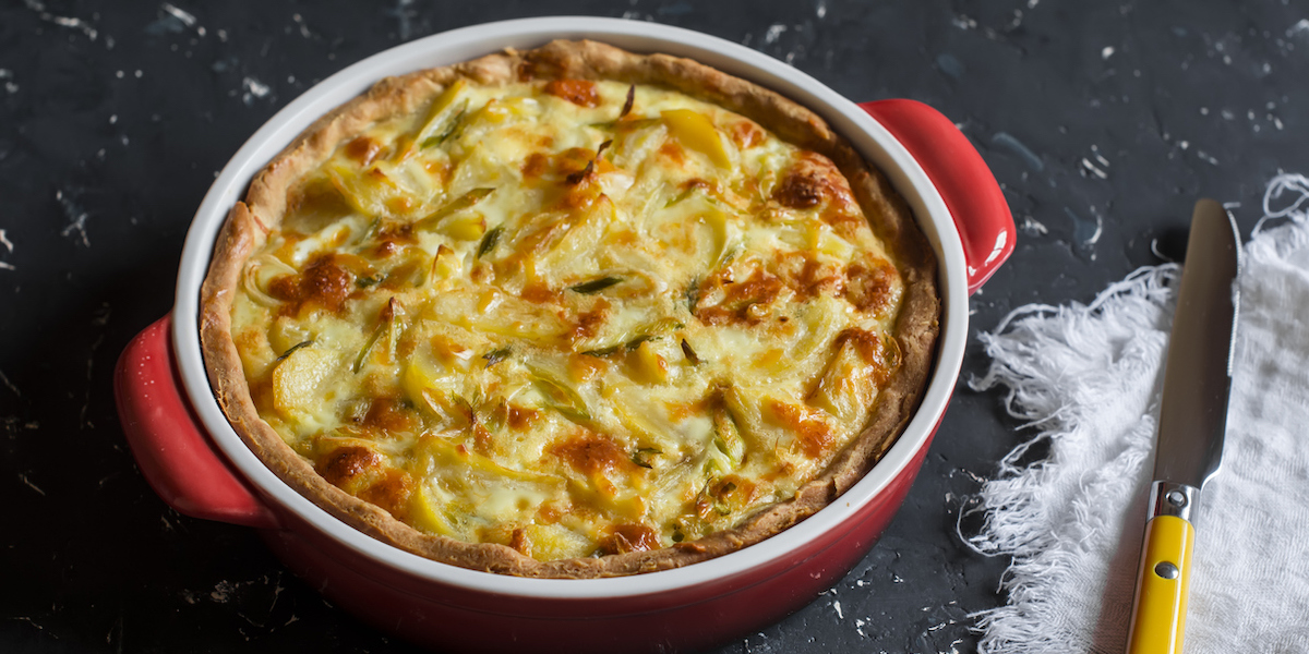 Torta salata di porri e patate