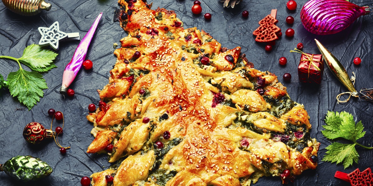 Alberi di Natale di pasta sfoglia