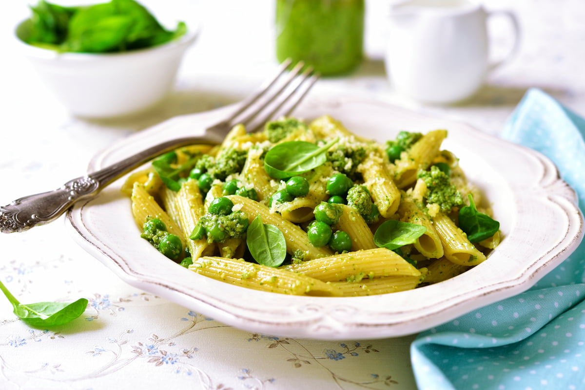 Pasta con crema di piselli: ricetta
