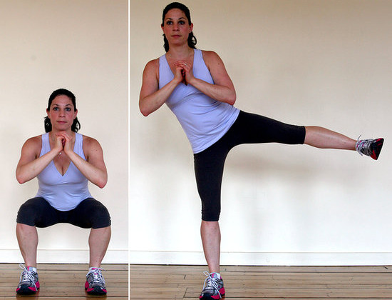 Squat con sollevamento laterale della gamba