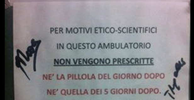 "Niente pillola del giorno dopo": il rifiuto del medico che lede il diritto della donna "Niente pillola del giorno dopo": il rifiuto del medico che lede il diritto della donna