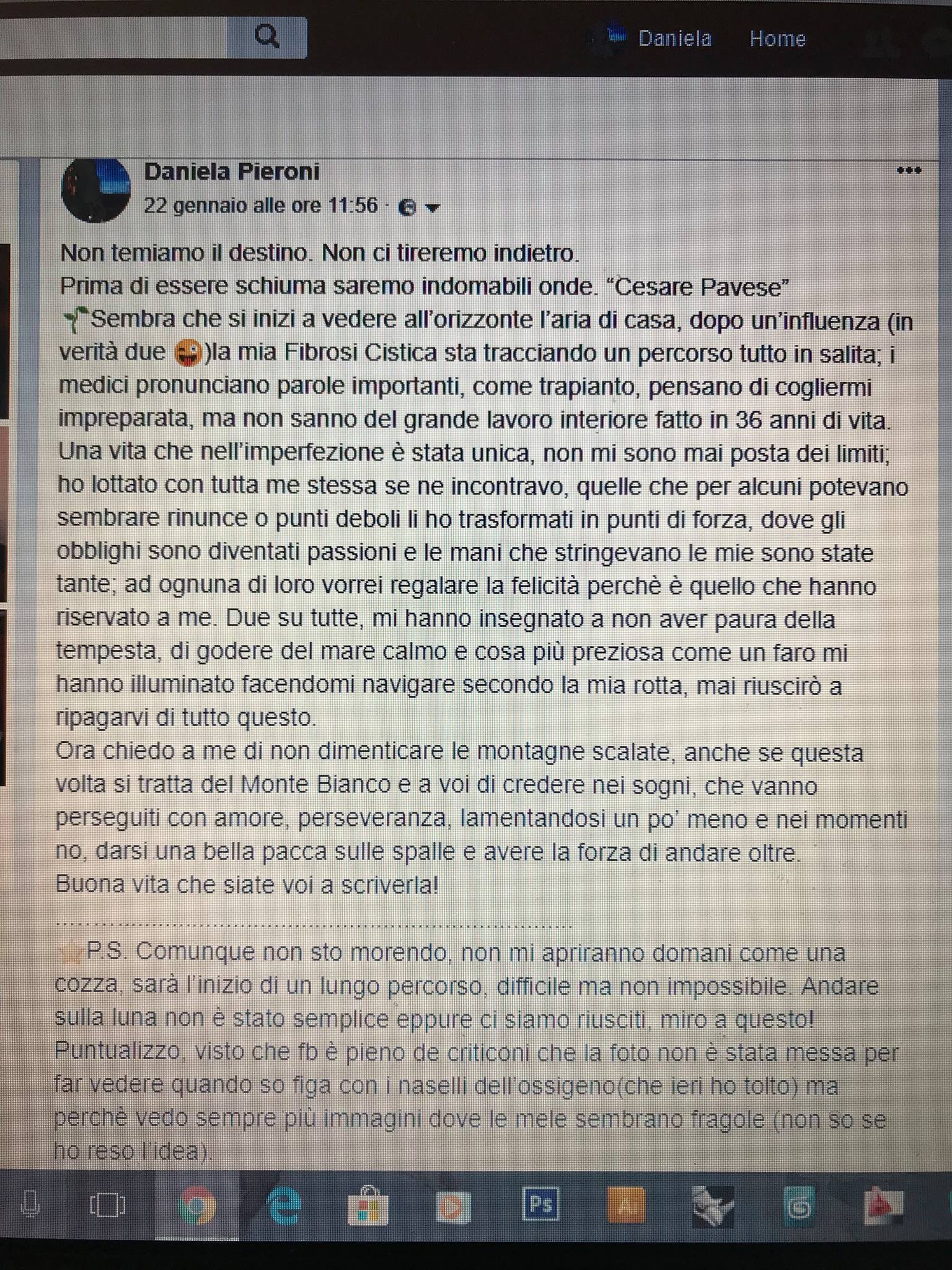 "La fibrosi cistica non mi troverà impreparata: la mia vita la scrivo io"