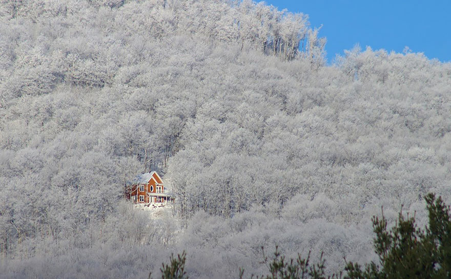 20 Suggestive Case Immerse nei Maestosi Paesaggi Invernali