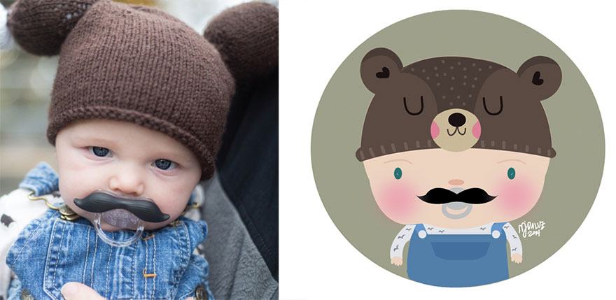 L'Artista che Trasforma le Foto dei Bambini in Cartoni Animati