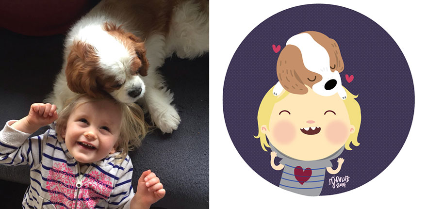 L'Artista che Trasforma le Foto dei Bambini in Cartoni Animati
