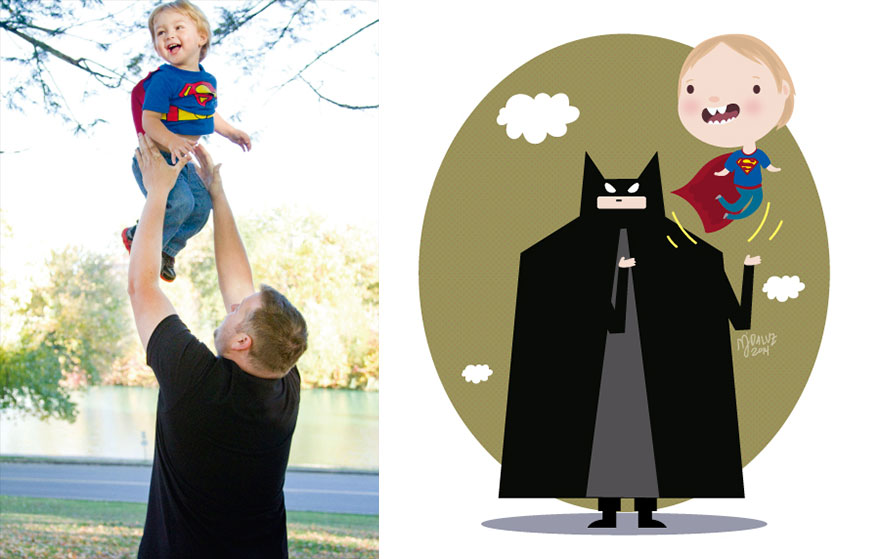 L'Artista che Trasforma le Foto dei Bambini in Cartoni Animati