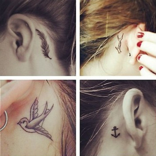 Discreti, Minimal e Sexy: 40 Idee per Tatuaggi dietro l'Orecchio